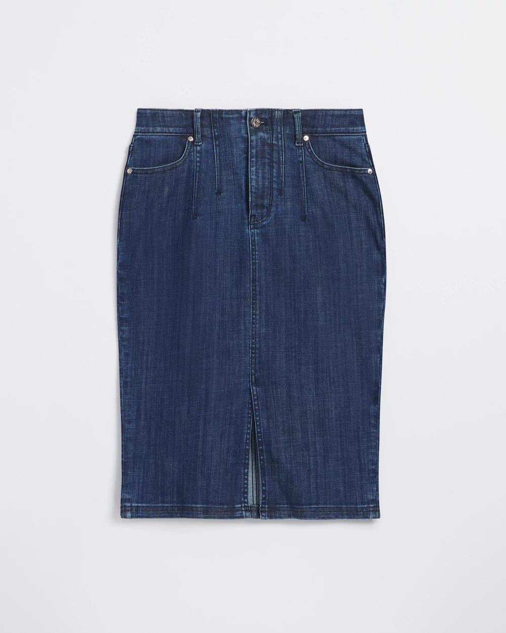 Navy denim pencil skirt clearance